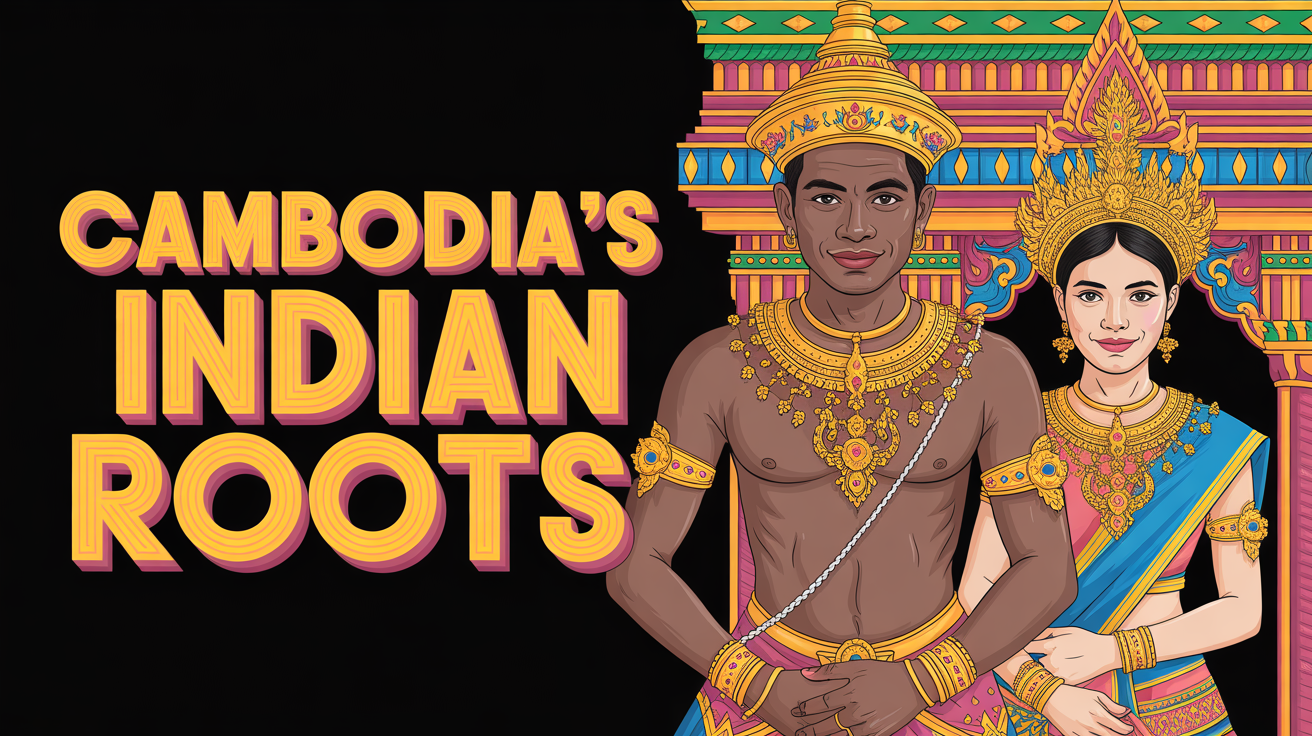 Cambodian Creation Story of Indian prince Kaundinya marrying Naga Princess Neang Neak or Soma