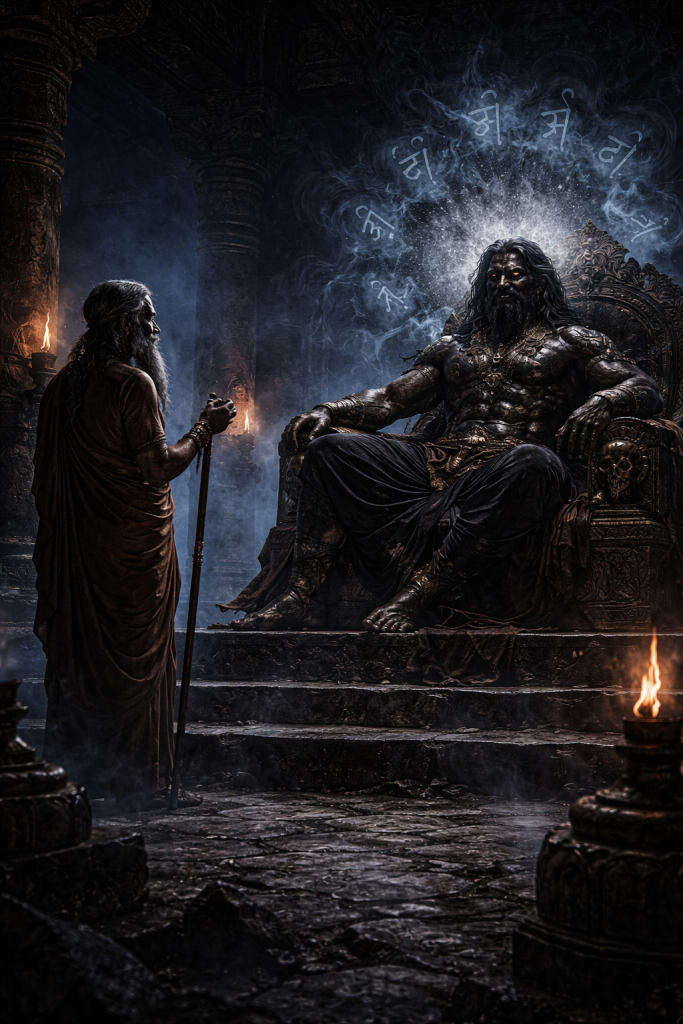 Brihaspati tries to find the loophole in Arunasura's boons.