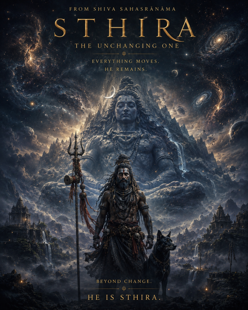 Sthira is the first name of Mahadeva in the Shiva Sahasranamam